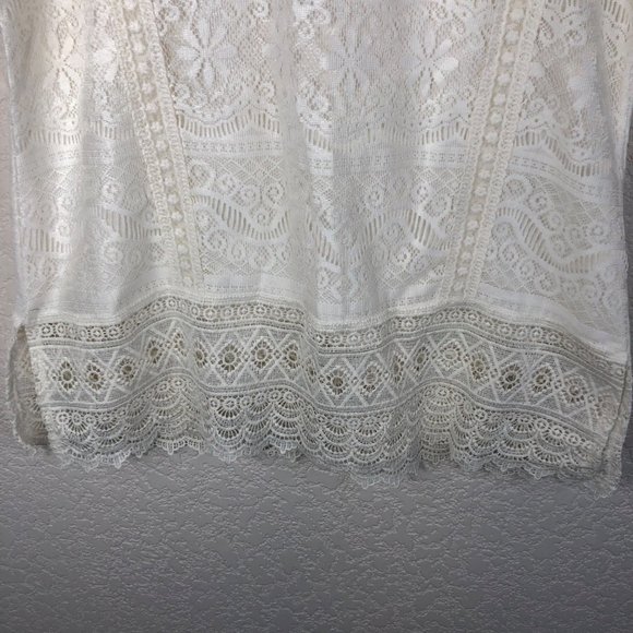 Back In The Saddle Women Ivory Lace Hoodie Size Small - Picture 5 of 9